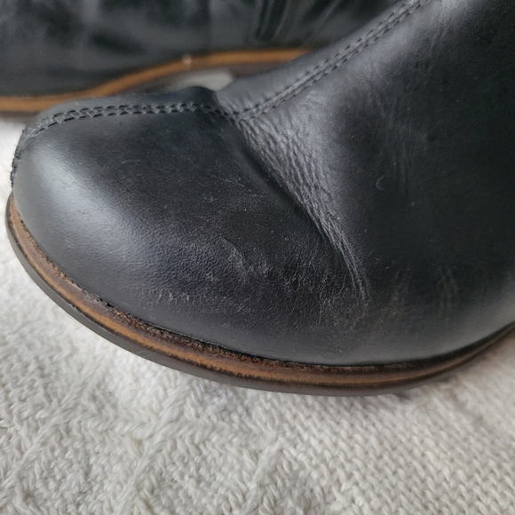 Romika Black Embroidered Floral Zip Up Leather Casual Fall Boot - Picture 5 of 13